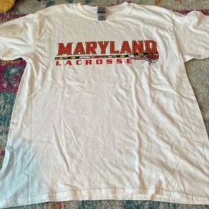 white maryland lacrosse tshirt